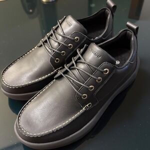 NEW XPACS Men's Leather Orthotic Walking Hiking Sneakers Black Size 11.5